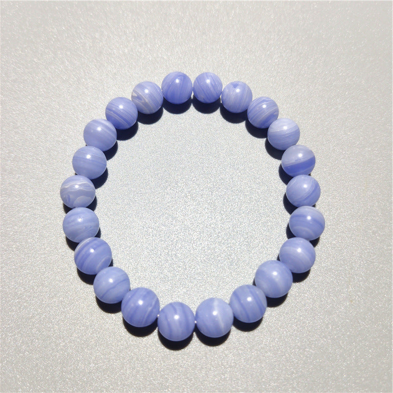 Wholesale Blue Agate Chalcedony Crystal Bracelet